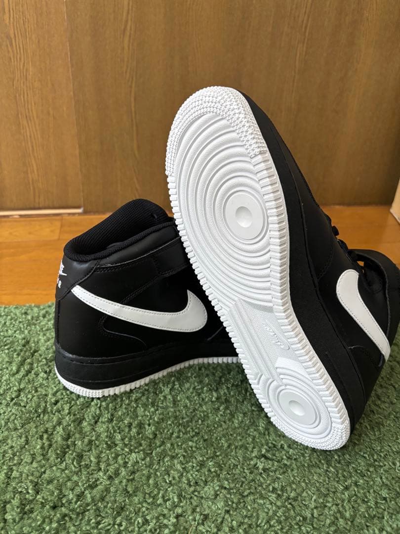 NIKE エアフォース1 ミッド ブラック ホワイト27cm