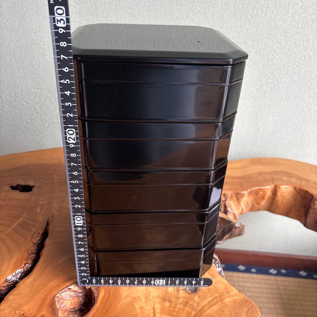 茶平一斎作 輪島塗 お重 五段 塗師 共箱