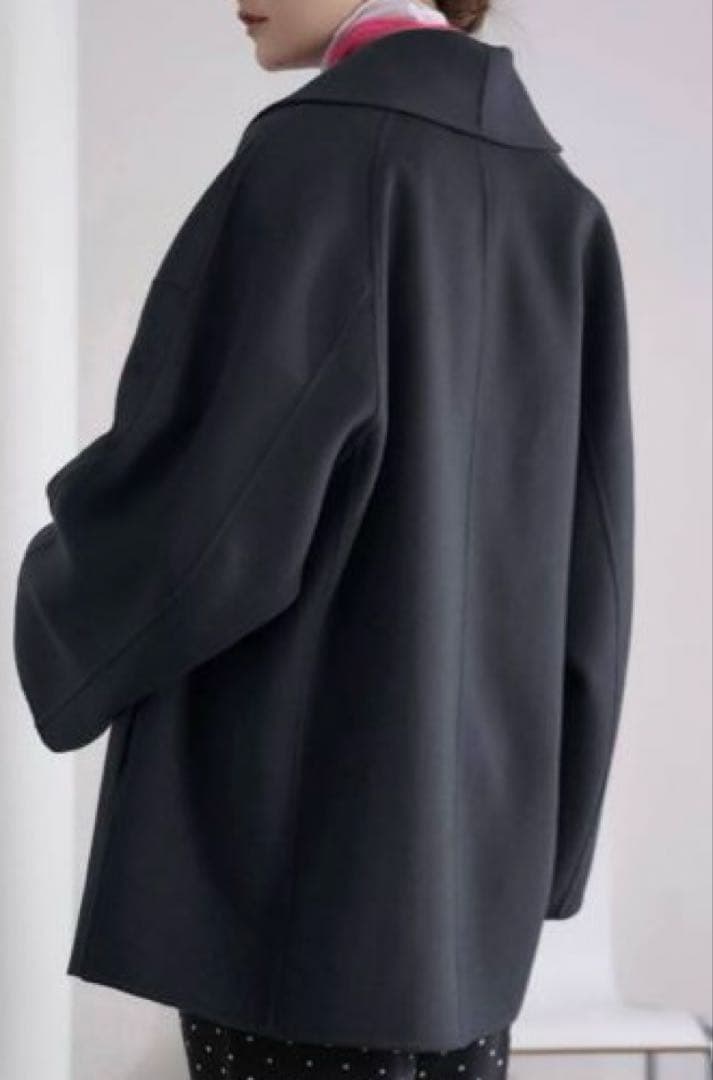 未使用タグ付きSuper160 ショールカラーハーフコート36