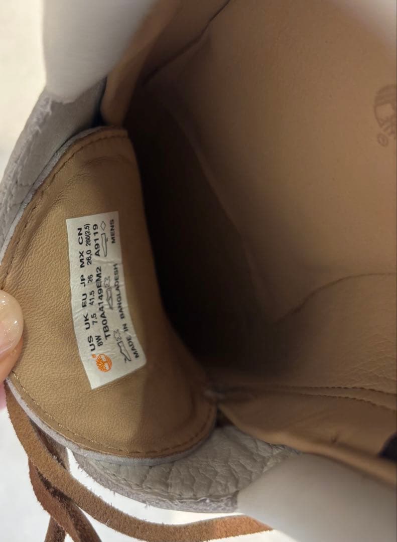 【美品】Timberland ホワイトデッキシューズ