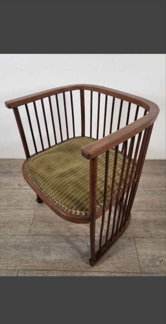 フランス アンティーク 1920年代 ウッドチェアー　フランクロイド風