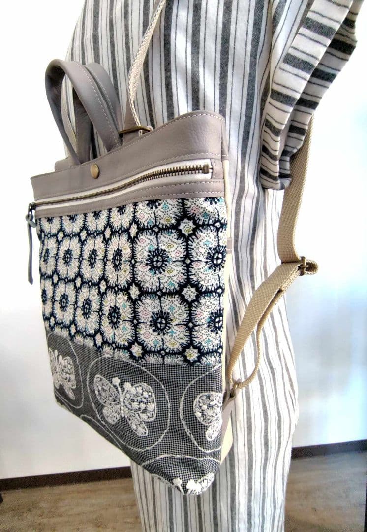 ク*ク様 ミナペルホネン/フォレストウェーブ×アネモネ　フォレストウィング/牛革