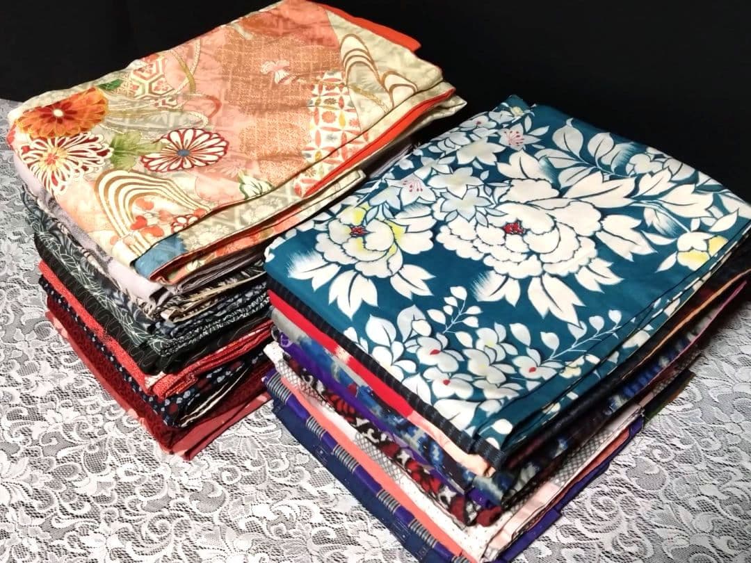 B239■アンティーク昭和レトロ銘仙など!!お着物等20枚■リメイク洋服着付け■