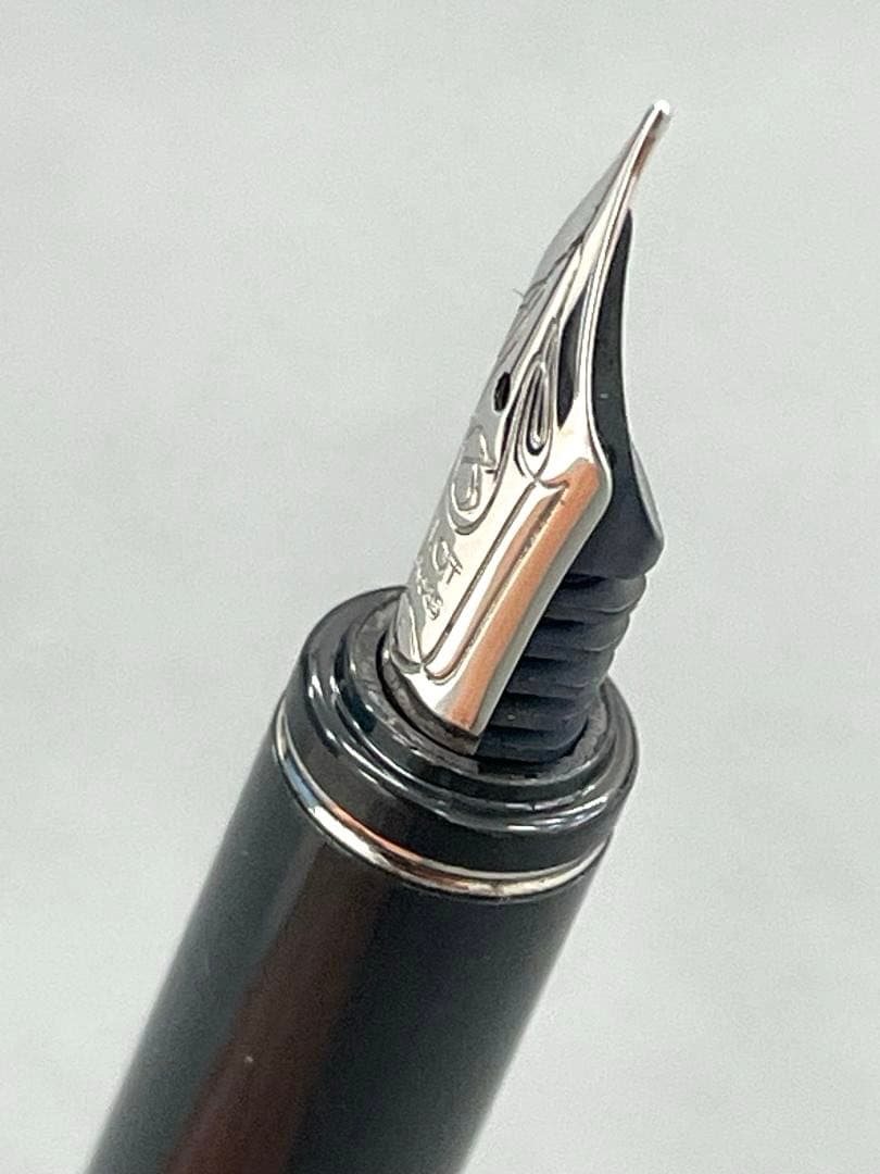 【美品】 PILOT 万年筆 グランセ ロジウム ブラックマーブル 14K F