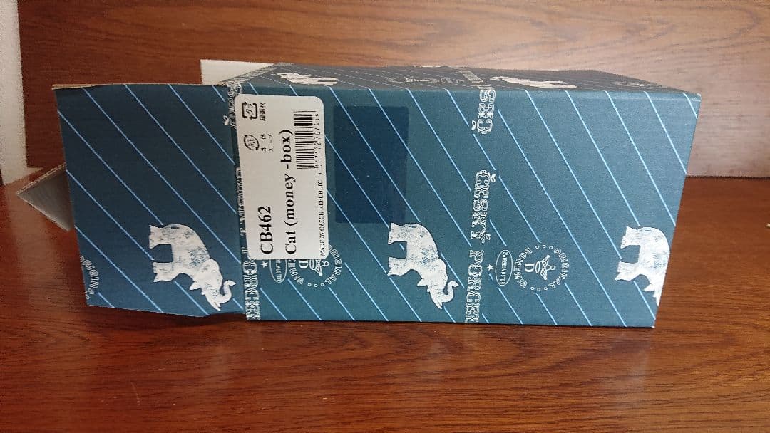 BOHEMIA Blue Onion ボヘミア ブルーオニオン 招き猫 貯金箱