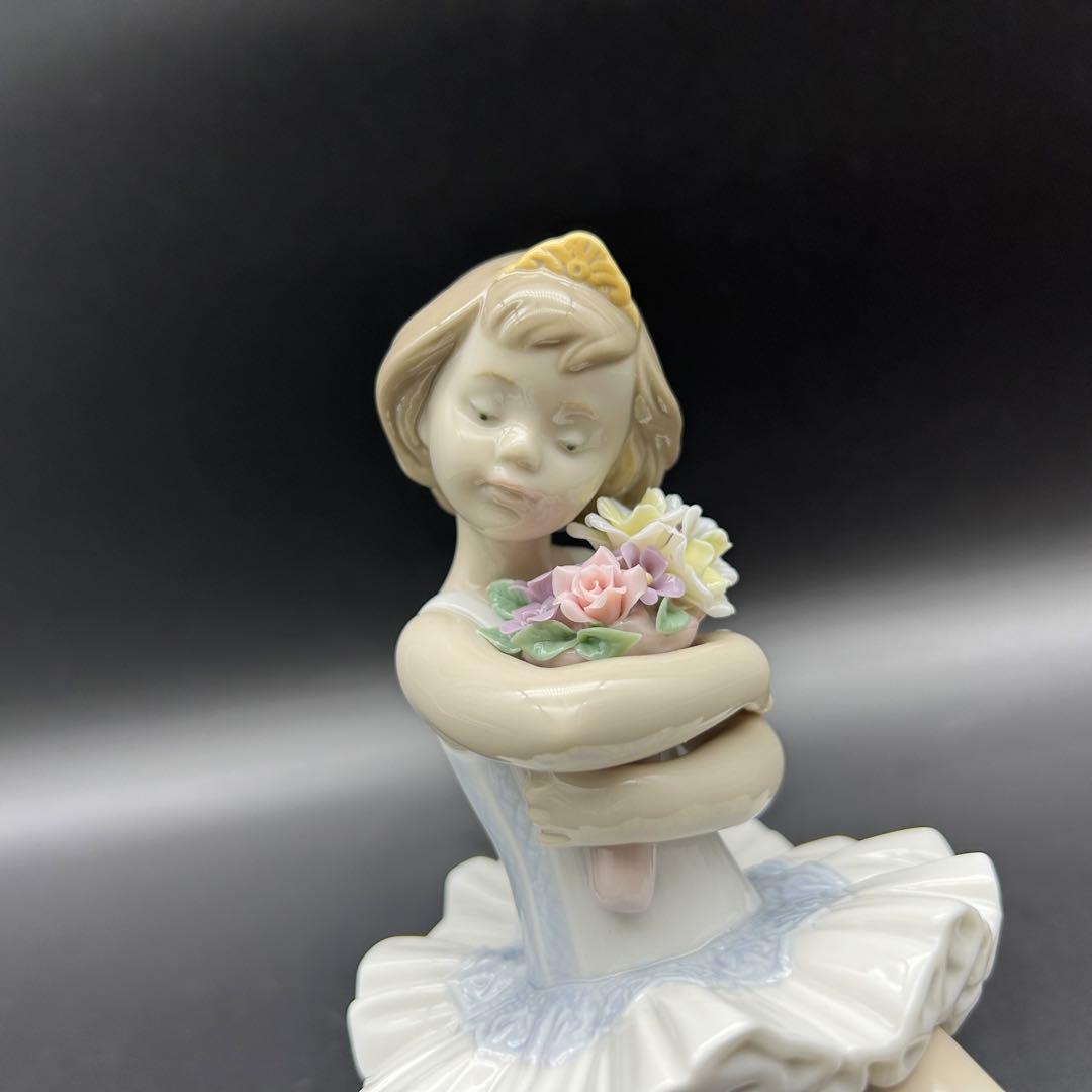 【未使用級】リヤドロ　初めての舞台　6763 置物　フラワー　花　バレエ