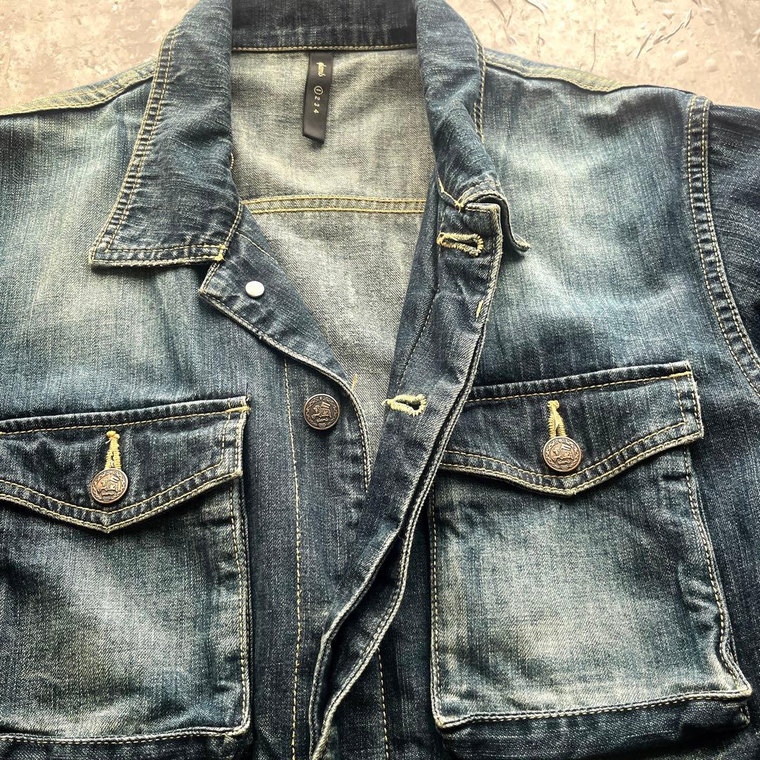 超希少品　グラム マリア　インディゴ デニム　オールインワン つなぎ　ステッチ