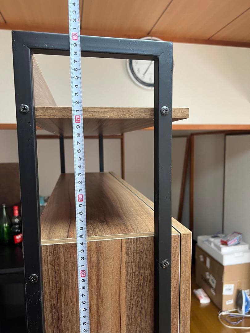 木製アイアン食器棚・キッチンカウンター