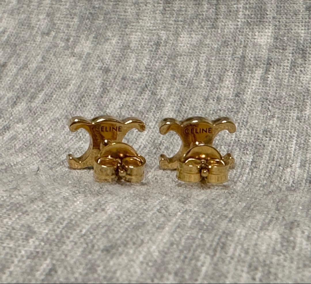 （⚠️片耳のみの販売となります!!）CELINE ゴールド スタッドピアス