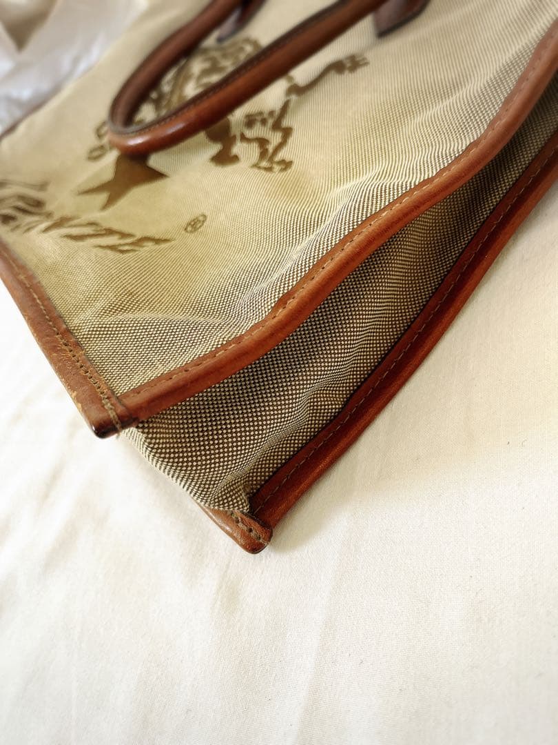 美品　イルビゾンテ　ビッグロゴ　ビジネス　ブリーフ　バッグ　カーキ