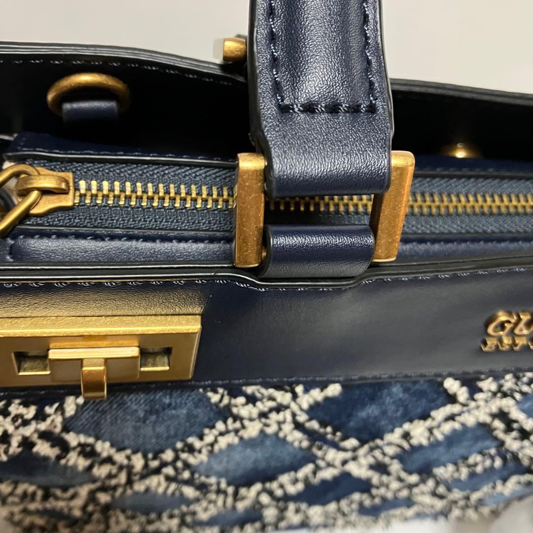 【未使用】ゲス GUESS デニム　ショルダーバッグ ハンドバッグ　2way