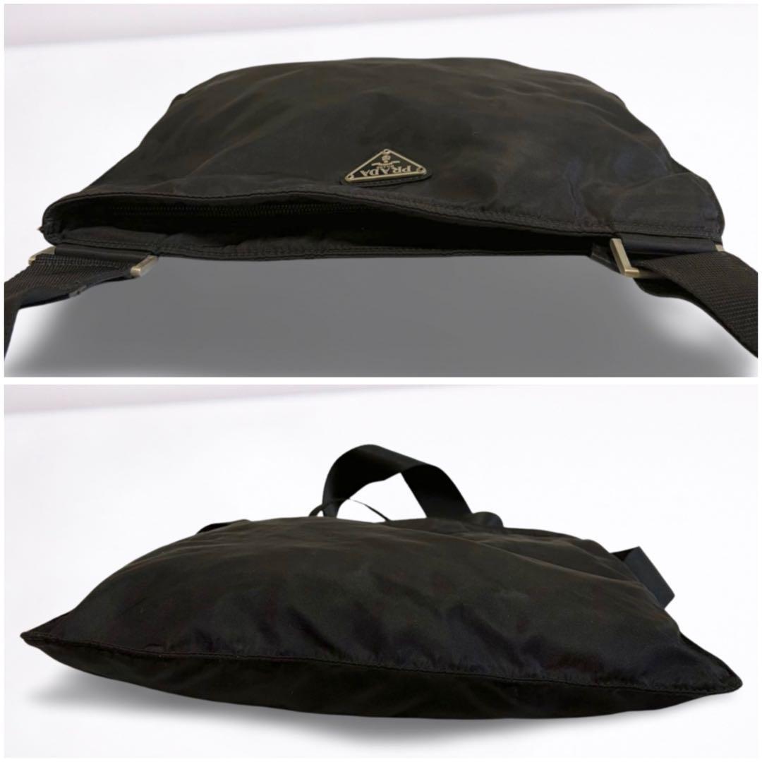 【正規品】プラダ PRADA ナイロン ショルダーバッグ 黒 三角ロゴ 男女兼用