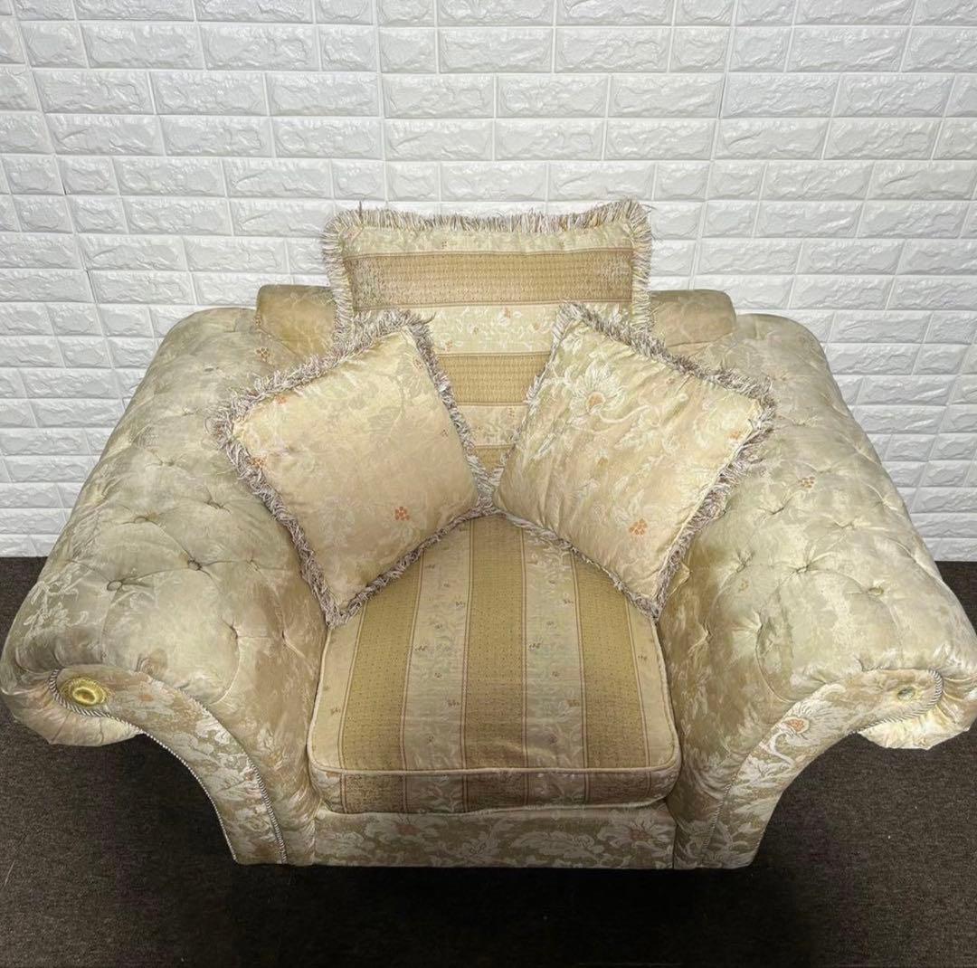イタリア製 高級ソファ 1人掛け アンティーク 姫系 おしゃれ