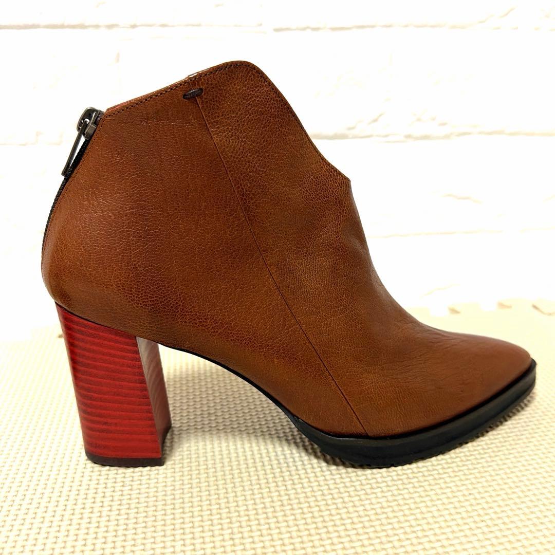 【未使用級】MANA マナ ショートブーツ チャンキーブーツ バックジップ 38