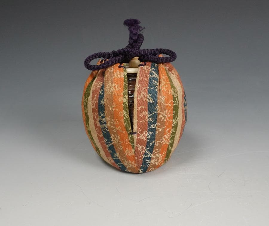 清水茂生 古瀬戸茶入 新紹緞子仕覆