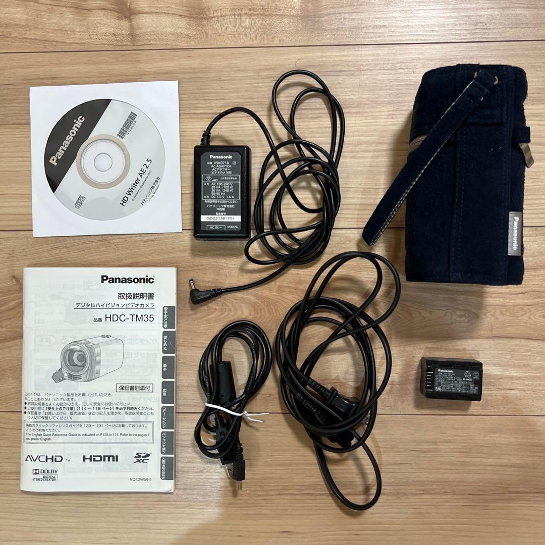 Panasonic HDC-TM35 ビデオカメラ 純正ケース付