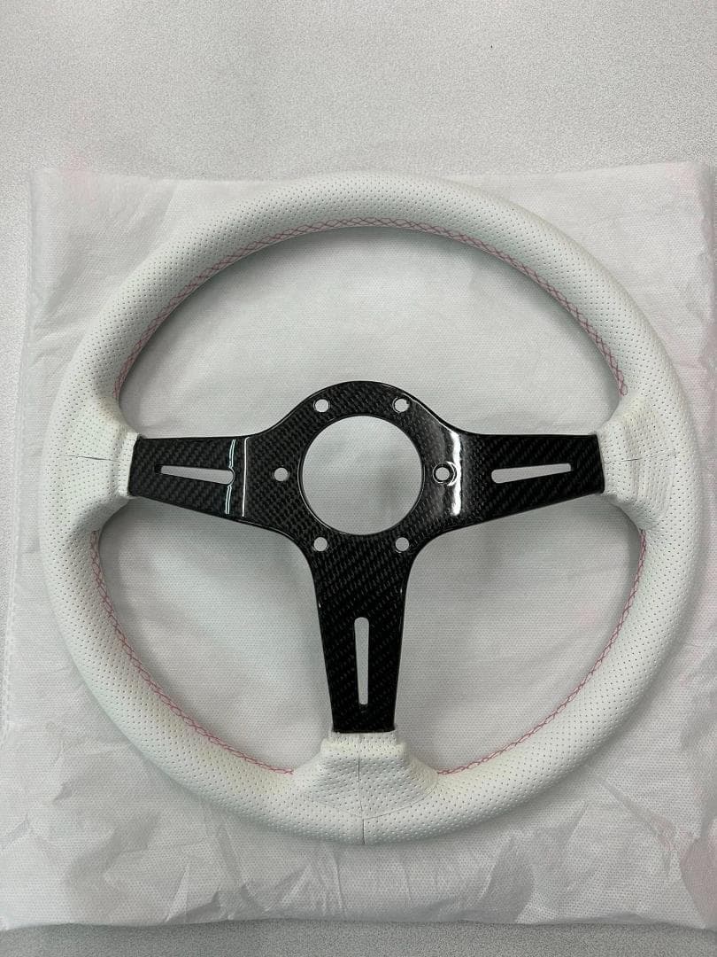 ステアリング ディープコーン ホワイト リアルカーボン 未使用 USDM JDM