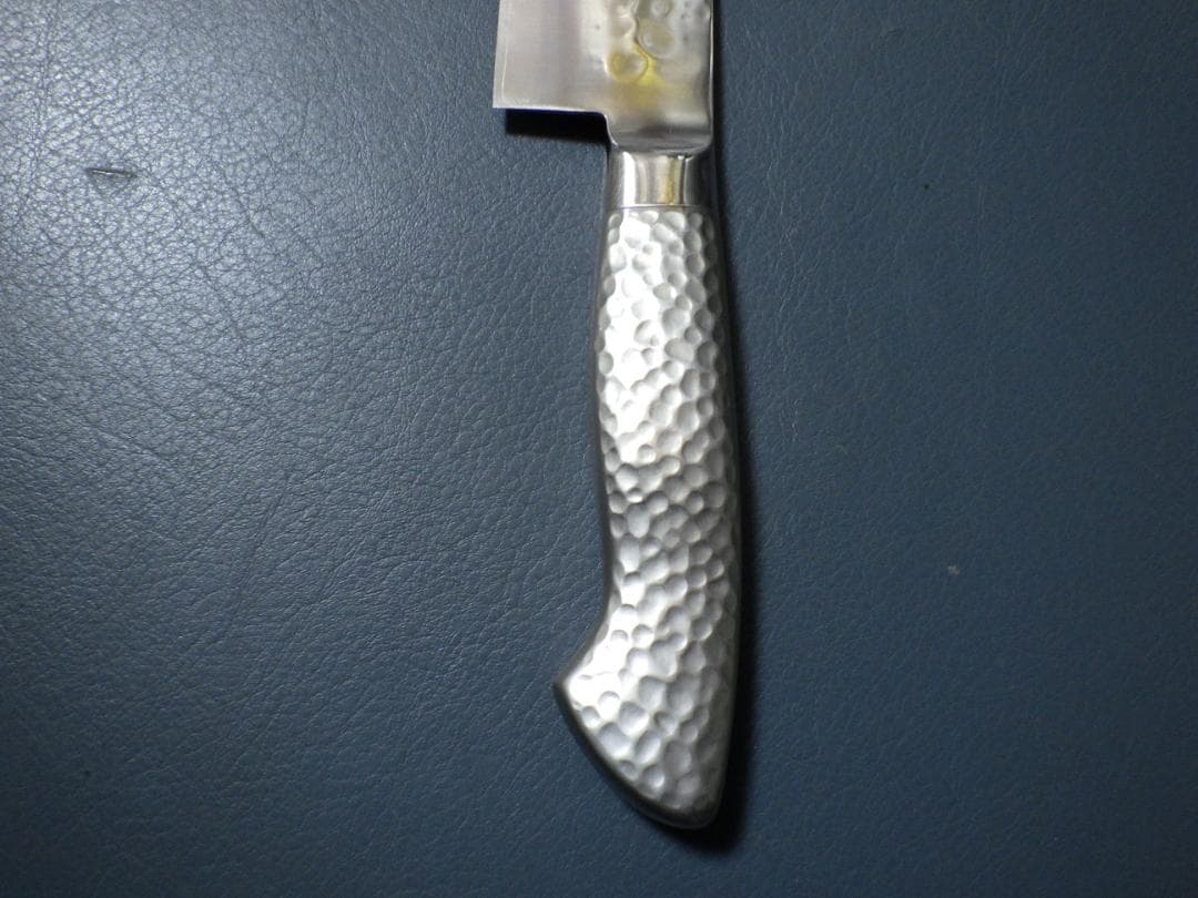 k*n様 刀舟作/槌目鍛造★SS超鋼・牛刀ナイフ包丁★両刃刃付け済み★