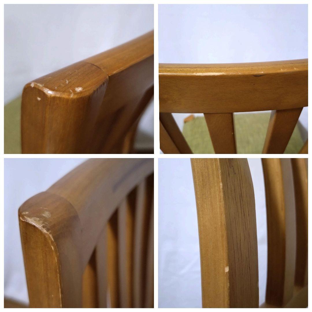 朝日木材加工　ダイニングチェア　2脚セット　座面カバー付き　送料無料