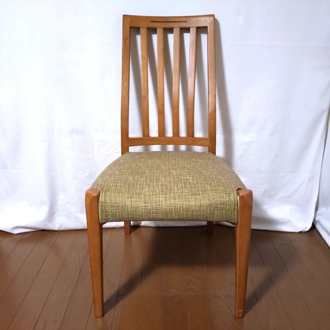 朝日木材加工　ダイニングチェア　2脚セット　座面カバー付き　送料無料