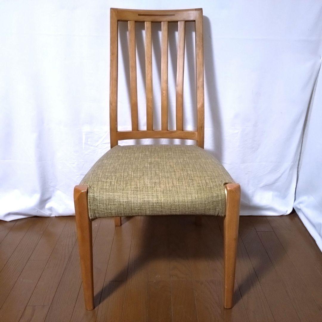 朝日木材加工　ダイニングチェア　2脚セット　座面カバー付き　送料無料