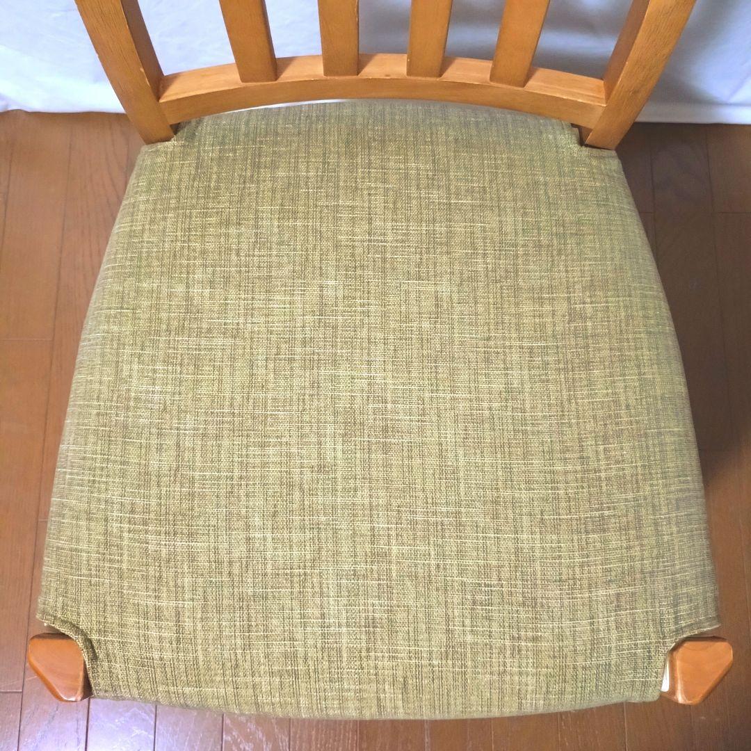 朝日木材加工　ダイニングチェア　2脚セット　座面カバー付き　送料無料