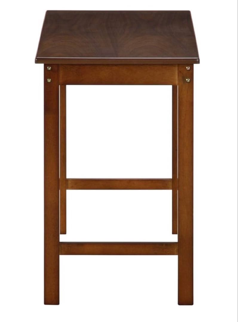 ブラウンのシンプルパソコンデスク　アンティーク風