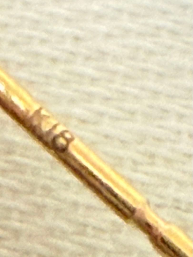 18kあこやパール ダイヤカーフ片耳ピアス