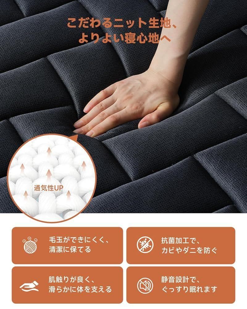 Z-HOM マットレス クイーン （160*195*20cm）ブラック