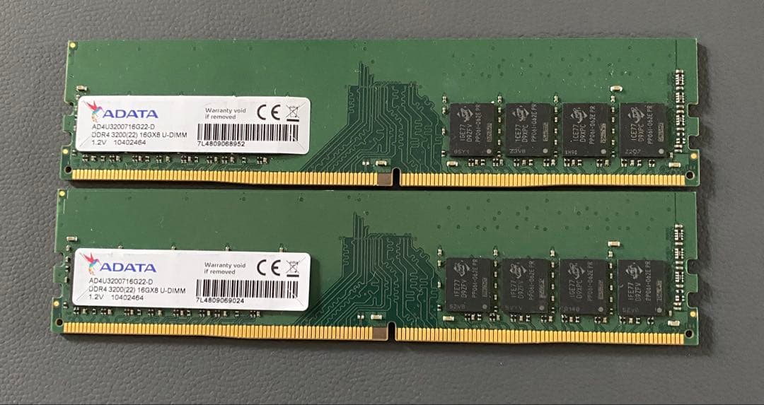メモリー ADATA DDR4 3200Mhz (16GBx2)32GB U-DIMM