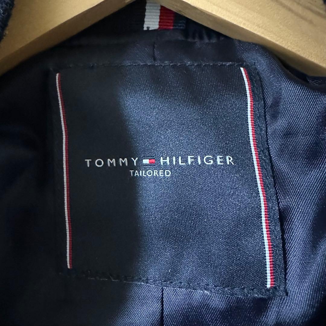 u*2様 【美品】トミーヒルフィガー レザースタジャン ネイビー 本革 ブルゾン