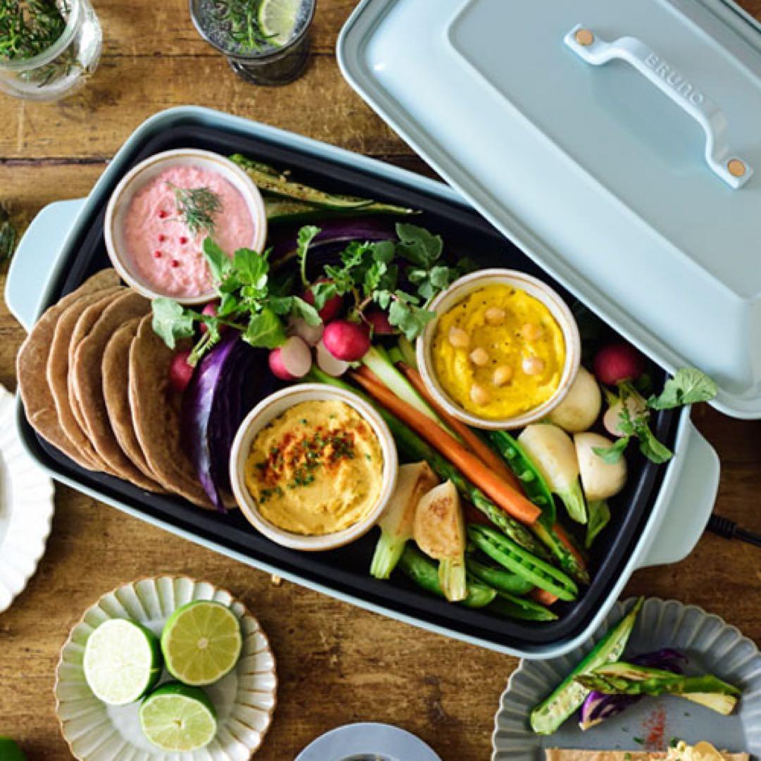 【新品未使用】BRUNO ホットプレート グランデサイズ ブルーグレー +おまけ