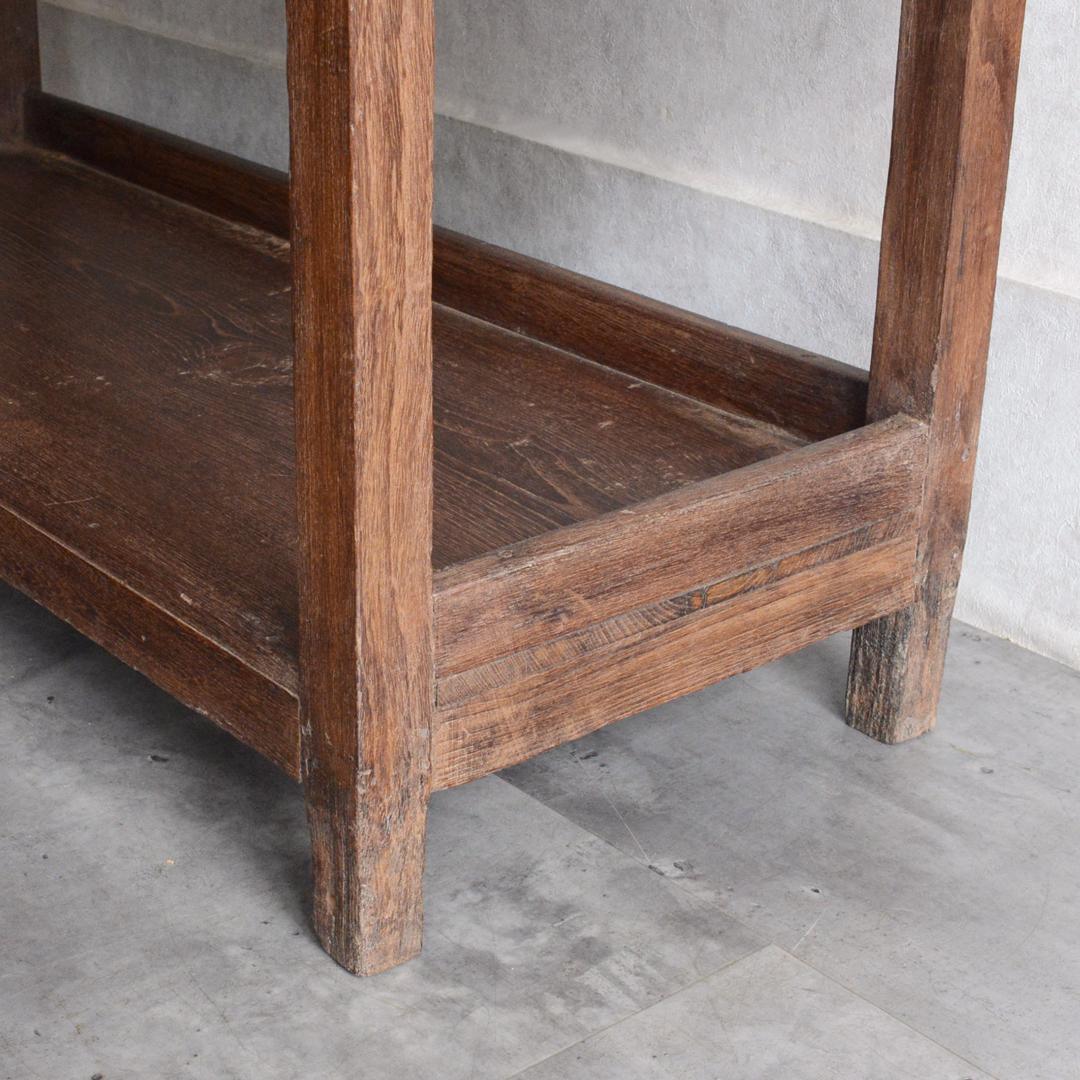 アジアンヴィンテージ 無垢 チーク オープンシェルフ インド 飾り棚 プランター