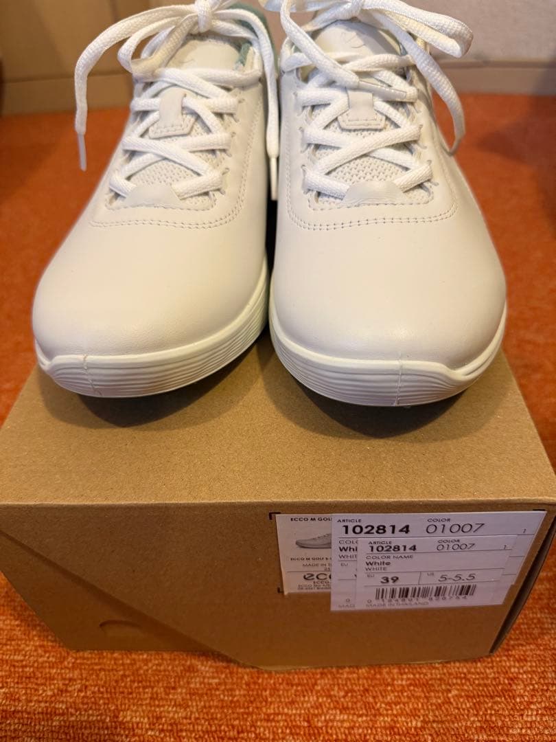 ECCO エス-カジュアル 本革 メンズ ウォータープルーフ ゴルフシューズ