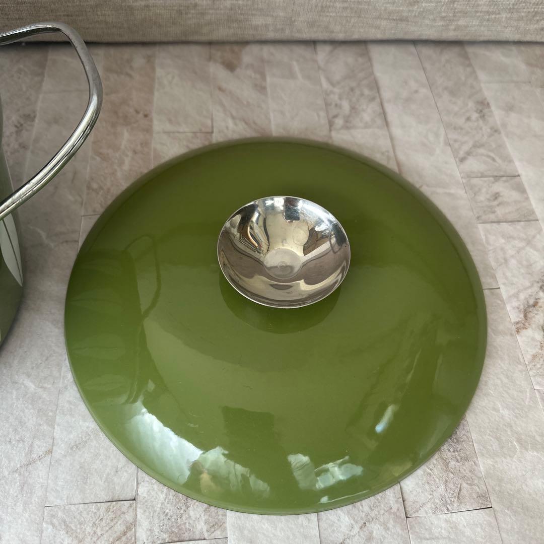 キャサリンホルム ロータス オリーブグリーン ホーロー ミルクパン