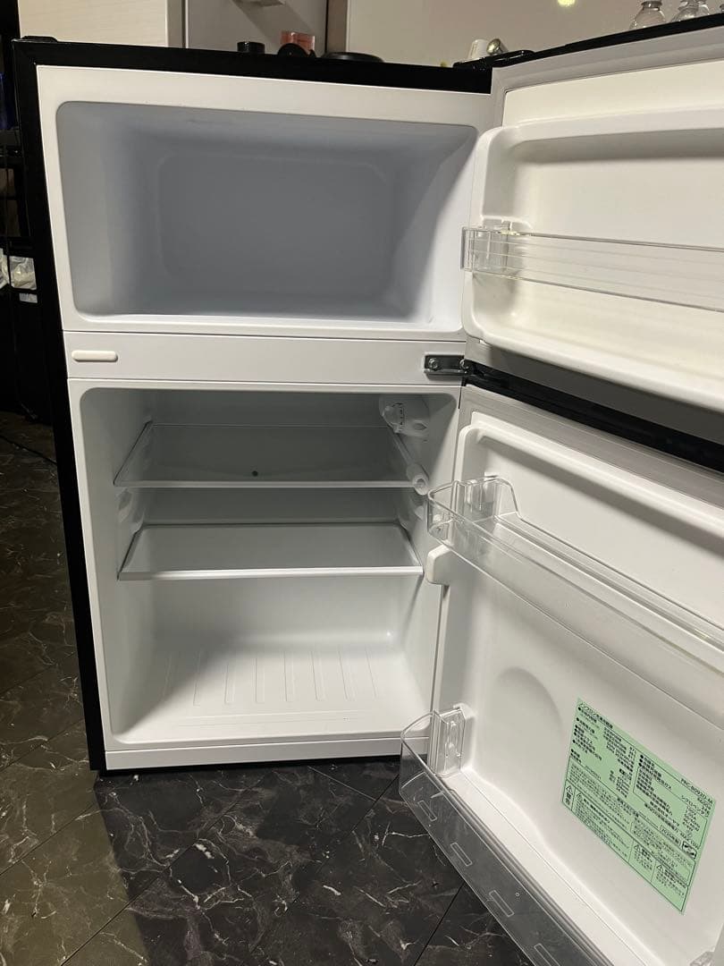 木目調冷蔵庫 3段棚 上部冷凍室