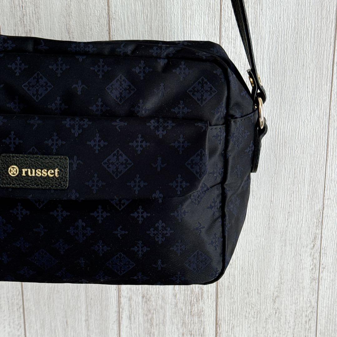 【新品 未使用】russet ラシット ショルダーバッグ モノグラム ネイビー