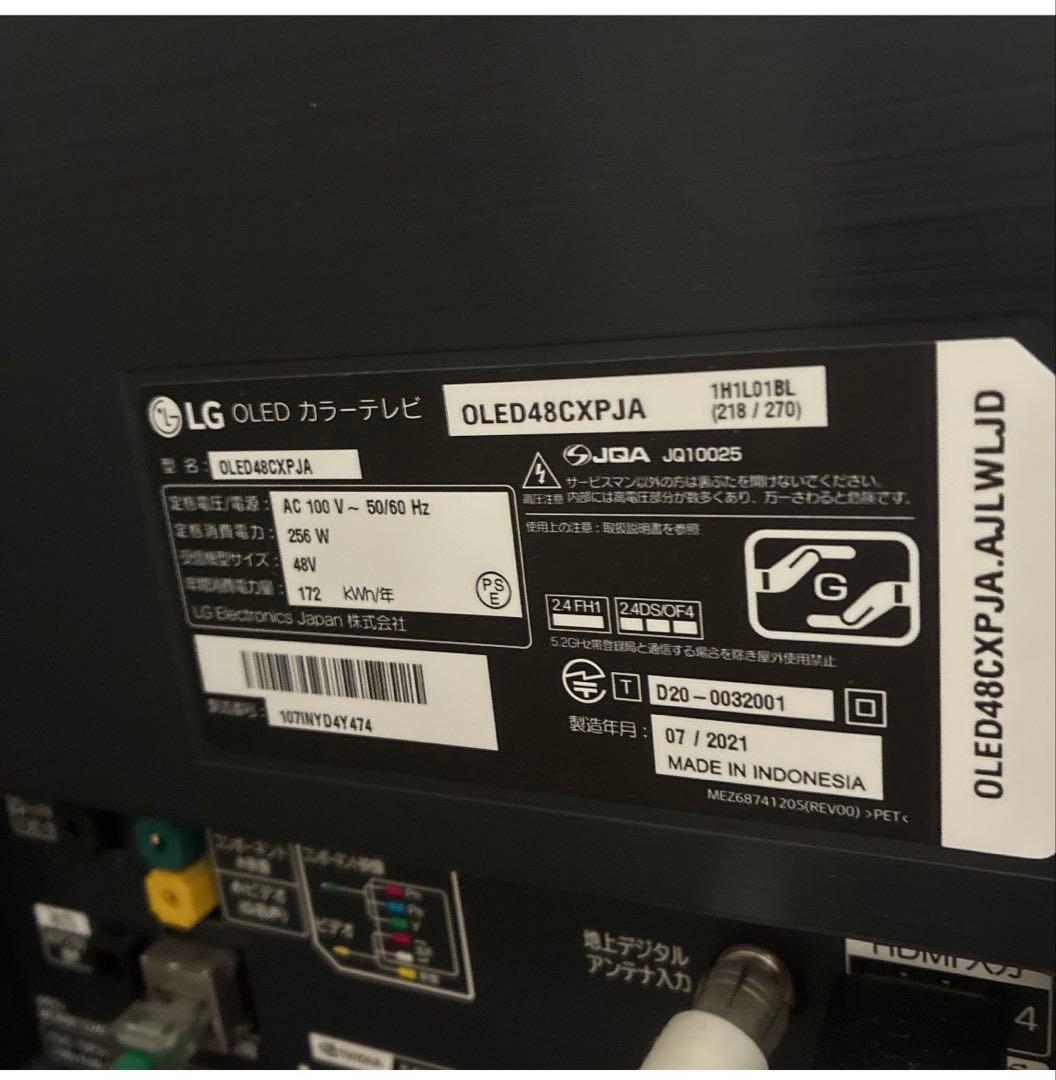 LG OLEDテレビ 48インチ OLED48CXPAJA