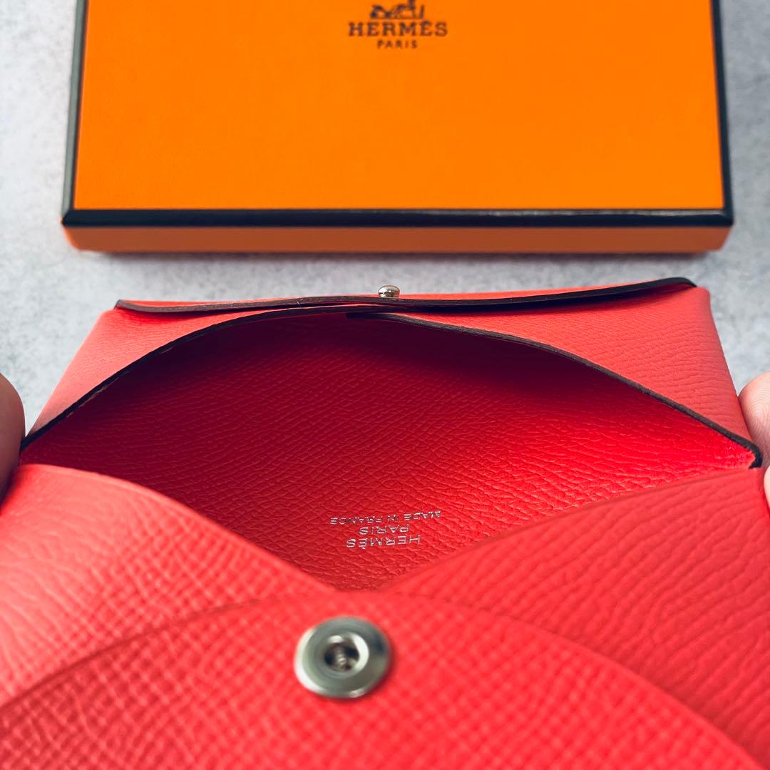 【未使用箱付き】HERMES カルヴィ ヴォーエプソン　パスケース