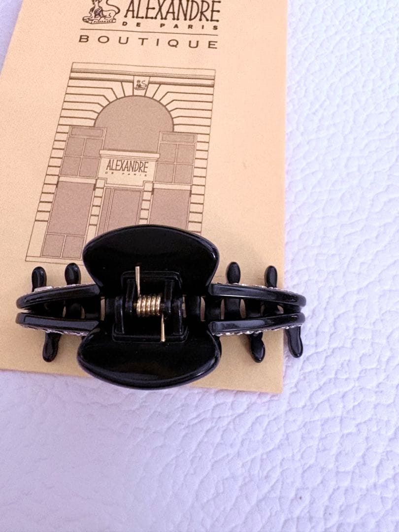 アレクサンドルドゥパリ ブラック ヘアクリップ　美品　黒