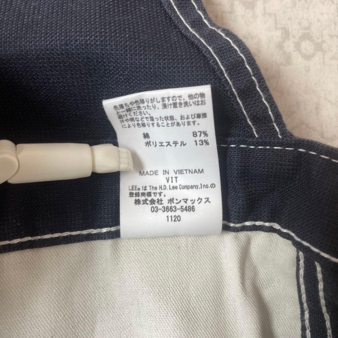 【タグ付き】 LEE オーバーオールエプロン ネイビー ストレッチダック