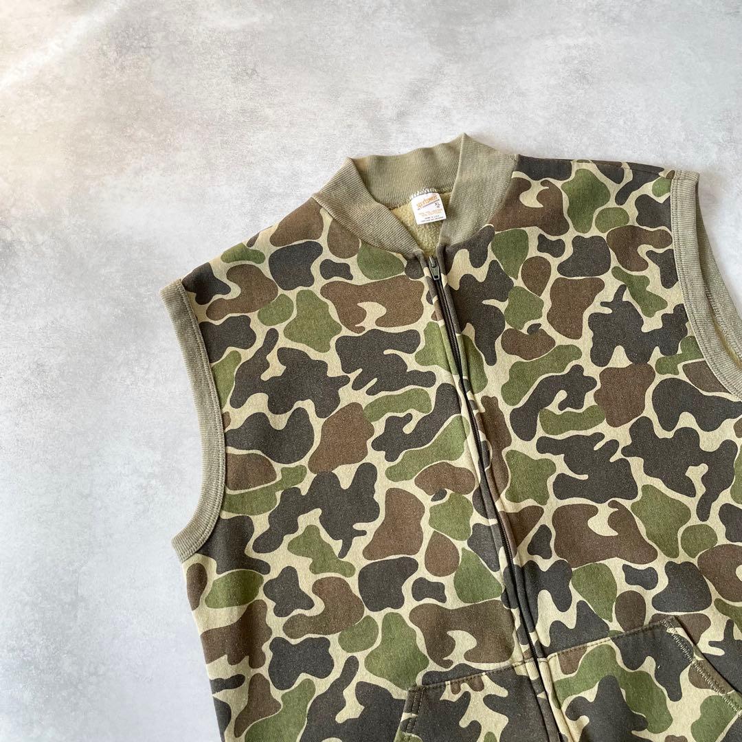 80s Sportswear USA製 ダックハンターカモ ベスト 古着
