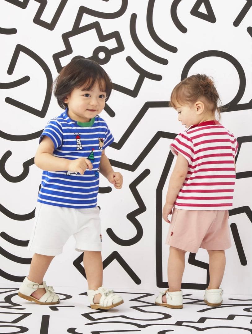 familiar ファミリア Tシャツ 半袖 ボーダー 90cm 新品 タグ付き