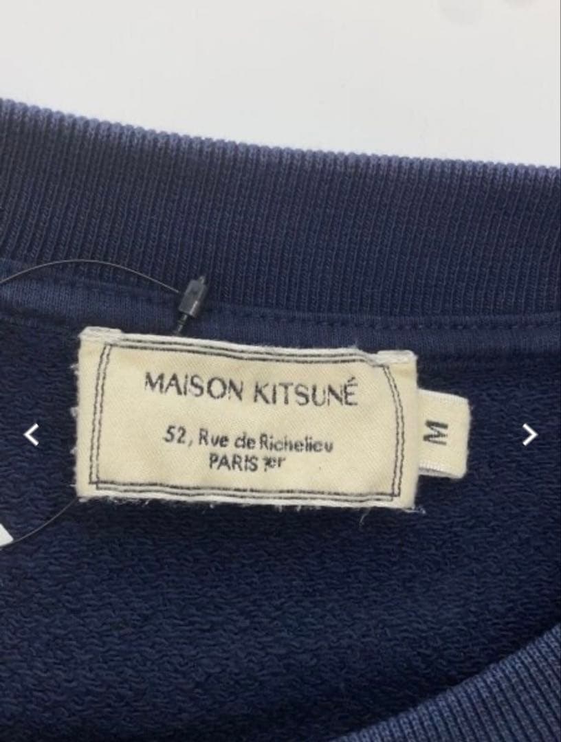 MAISON KITSUNÉ ネイビー クルーネック スウェット M