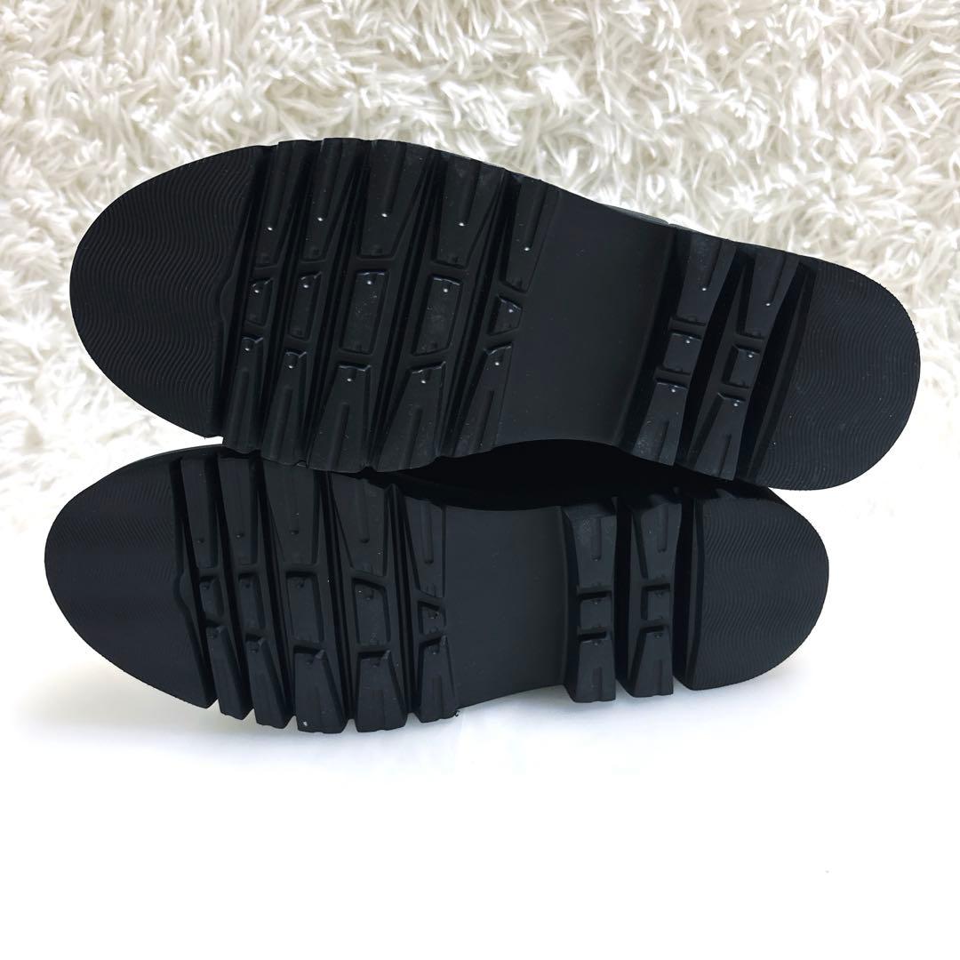 極美品フィットフィットバックジップサイドゴアブーツL 黒ブラックレザー人気定番