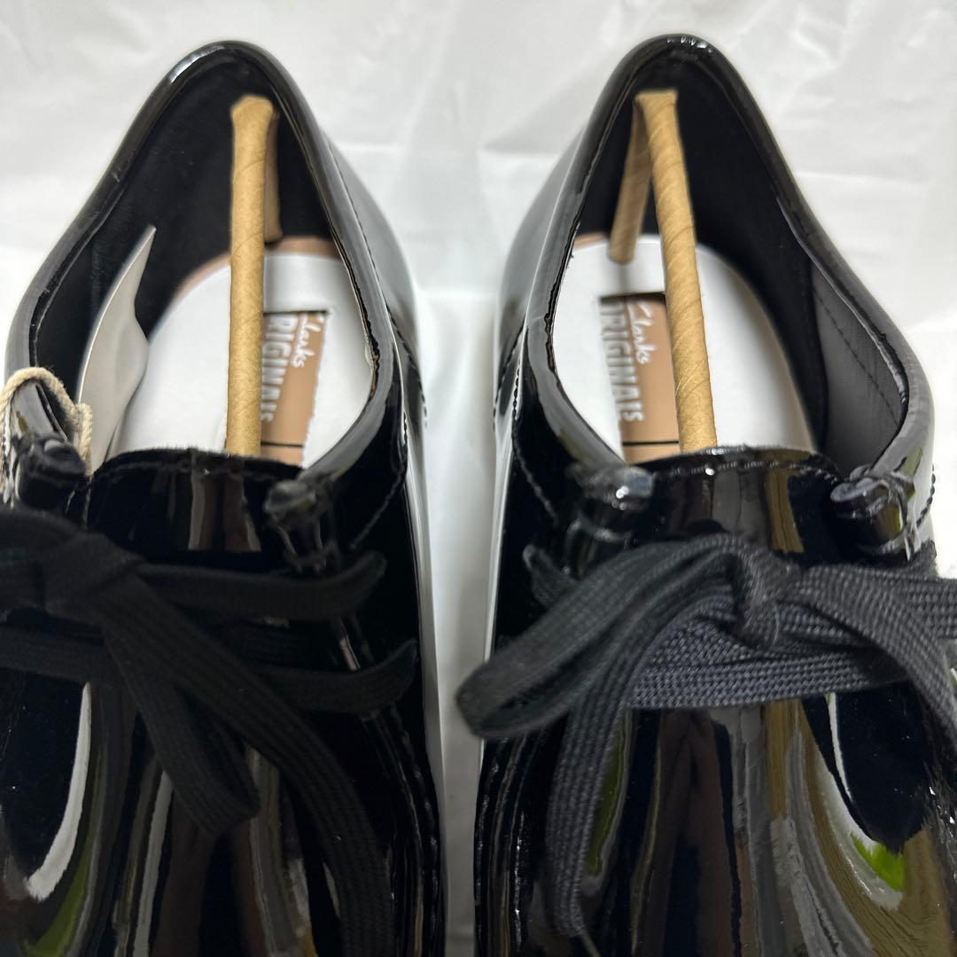 24ss シュプリーム × クラークス パテントレザー ワラビー :US10.5