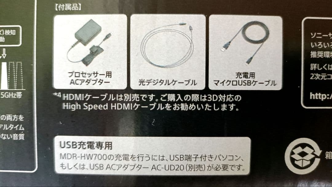 SONY デジタルサラウンドヘッドホンシステム MDR-HW700DS