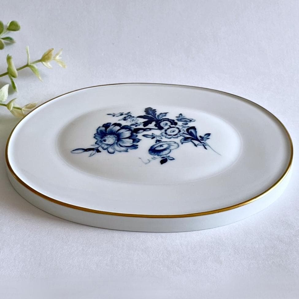 マイセン MEISSEN 陶板 プラーク ブルーフラワー 花