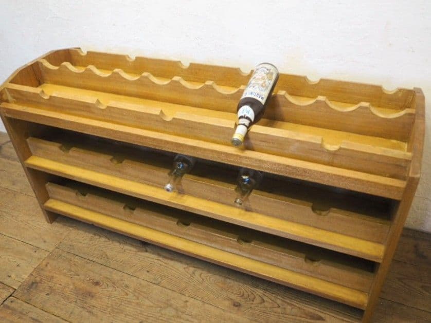 1195 大型　ワインラック　ボトルラック　収納棚　店舗什器　レトロ　ビンテージ