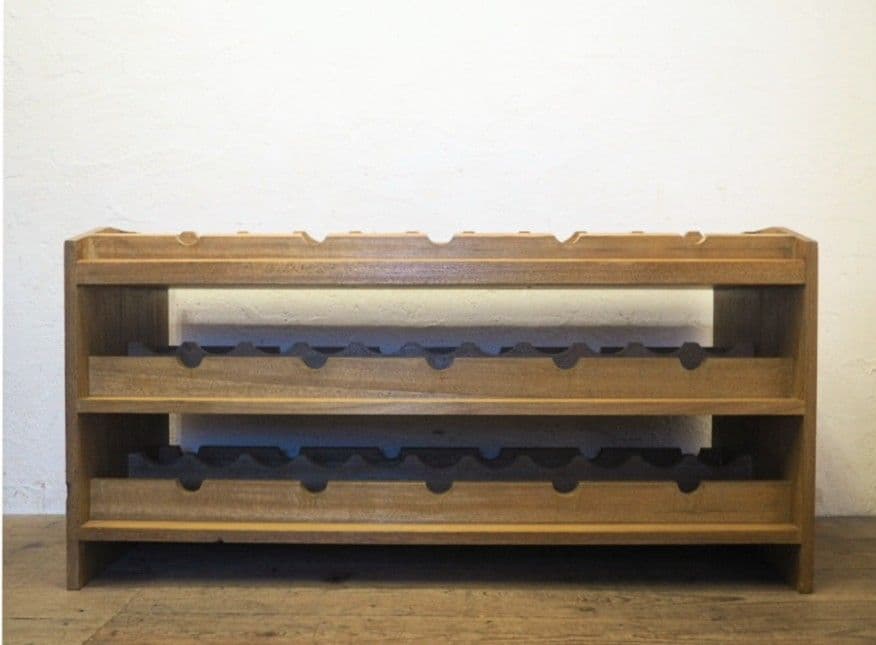 1195 大型　ワインラック　ボトルラック　収納棚　店舗什器　レトロ　ビンテージ